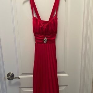 Speechless Strapless Red Dress with Embellishment